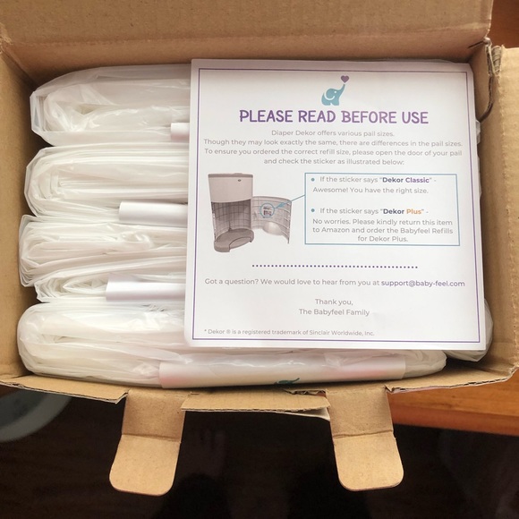 Babyfeel Refills Compatible with Dekor Classic Diaper Pail - 4 Pack **Open Box** - Picture 6 of 10
